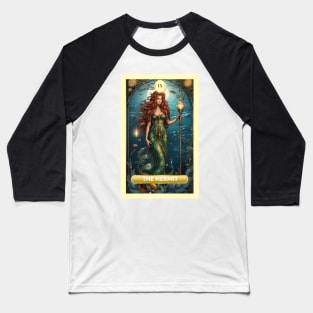 The Hermit Tarot Card from The Mermaid Deck. Baseball T-Shirt